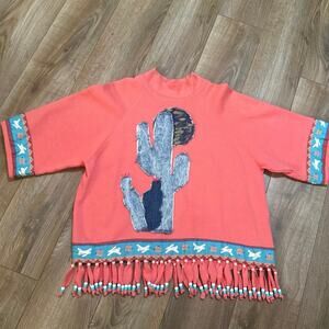 vintage Desert Rose sweatshirt by MarKen short sleeve boho southwestern size lg